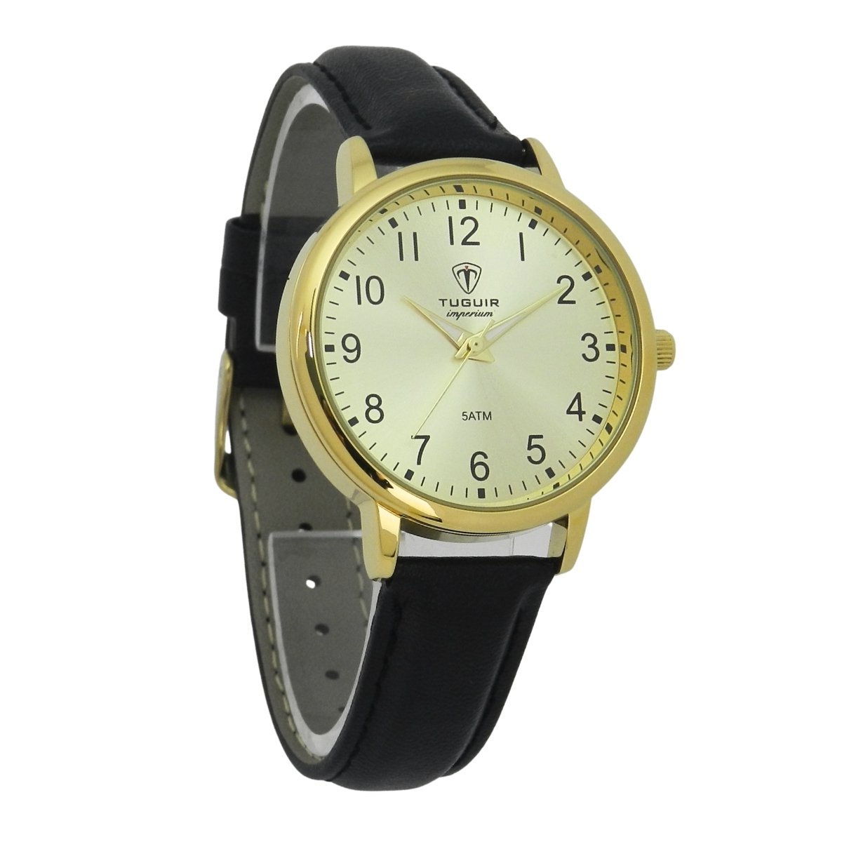 Relógio Unissex Tuguir Analógico Imperium TG30499 Dourado e Preto Dourado 3