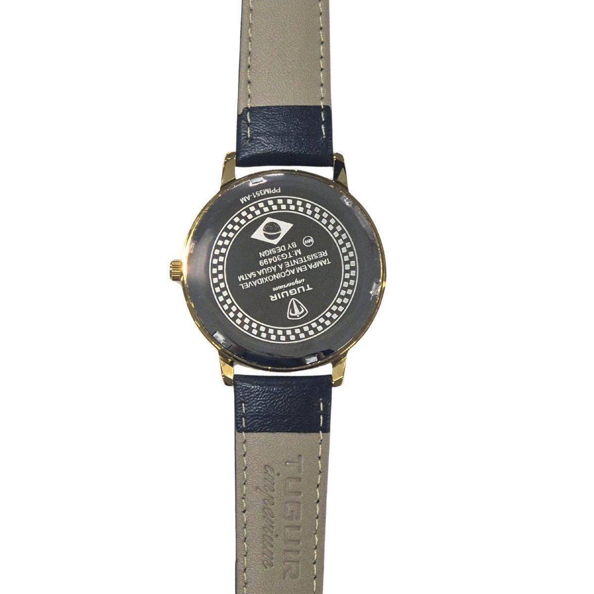 Relógio Unissex Tuguir Analógico Imperium TG30499 Dourado e Preto Dourado 5