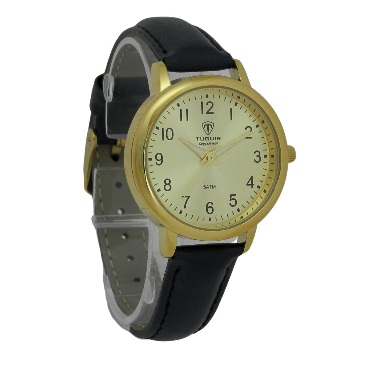 Relógio Unissex Tuguir Analógico Imperium TG30497 Dourado e Preto Dourado 3