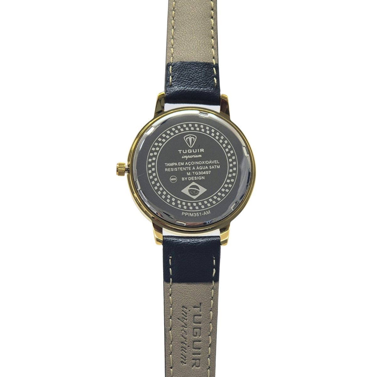 Relógio Unissex Tuguir Analógico Imperium TG30497 Dourado e Preto Dourado 5