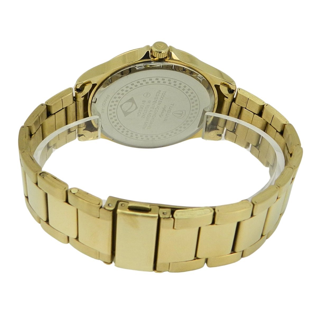 Relógio Masculino de Aço Tuguir Analógico Infinity TGI37242 Dourado e Vermelho (DCRE: 2026/08233-7) Dourado 6