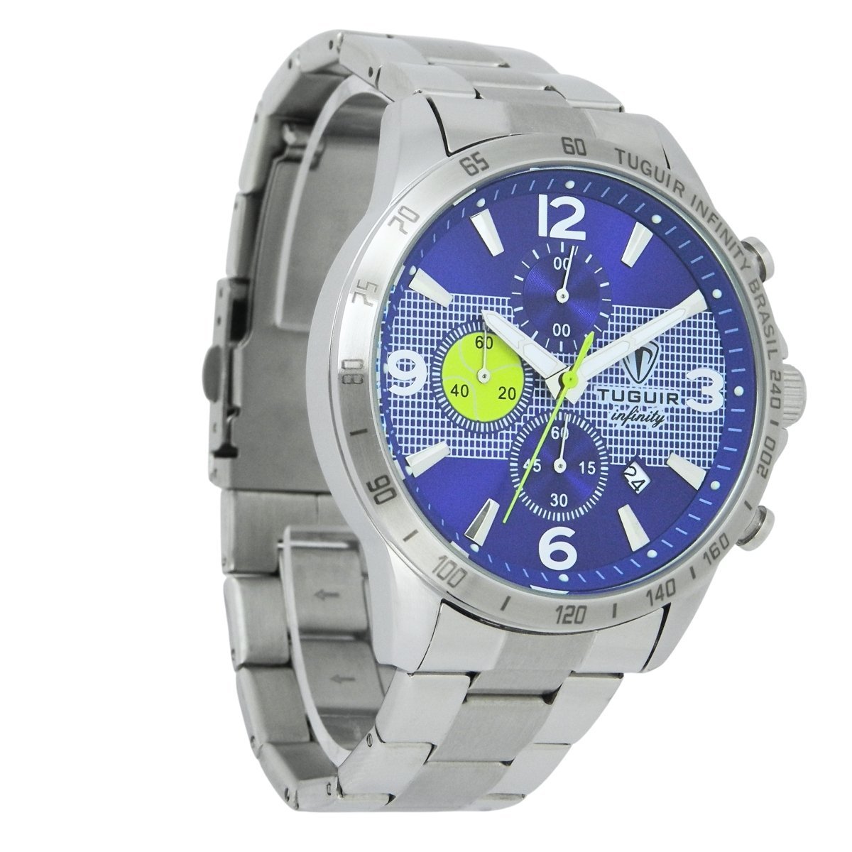 Relógio Masculino de Aço Tuguir Analógico Infinity TGI37245 Prata e Azul (DCRE: 2026/08227-2) Prata 4