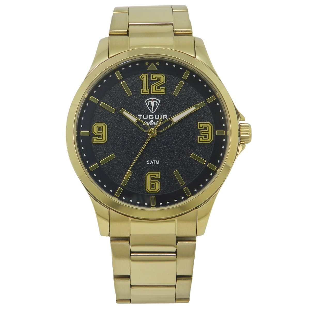 Relógio Masculino de Aço Tuguir Analógico Infinity TGI37239 Dourado e Preto (DCRE: 2026/08233-7)