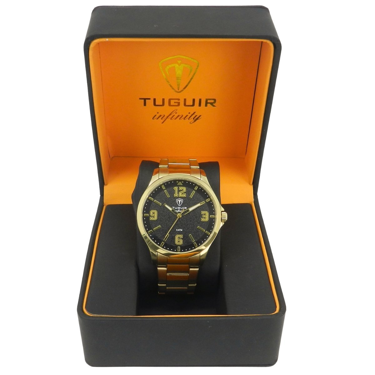 Relógio Masculino de Aço Tuguir Analógico Infinity TGI37239 Dourado e Preto (DCRE: 2026/08233-7) Dourado 2