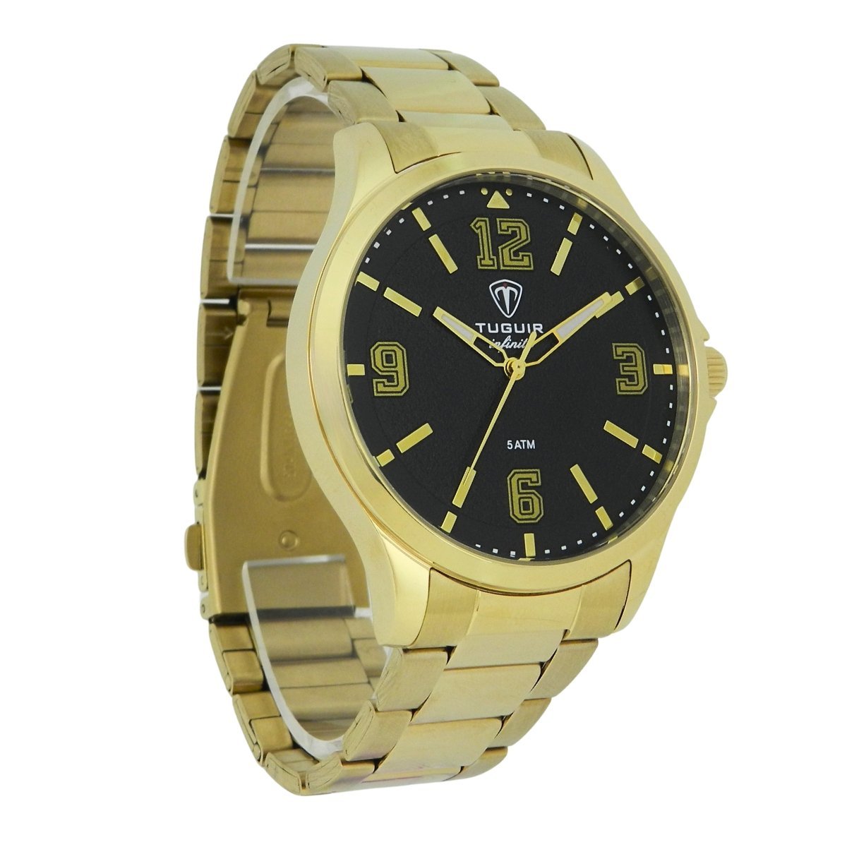 Relógio Masculino de Aço Tuguir Analógico Infinity TGI37239 Dourado e Preto (DCRE: 2026/08233-7) Dourado 4