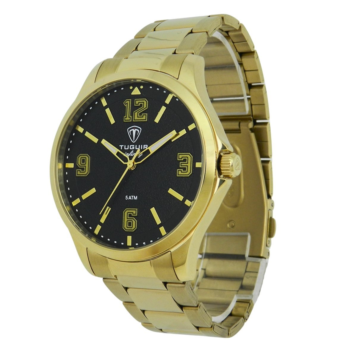 Relógio Masculino de Aço Tuguir Analógico Infinity TGI37239 Dourado e Preto (DCRE: 2026/08233-7) Dourado 5