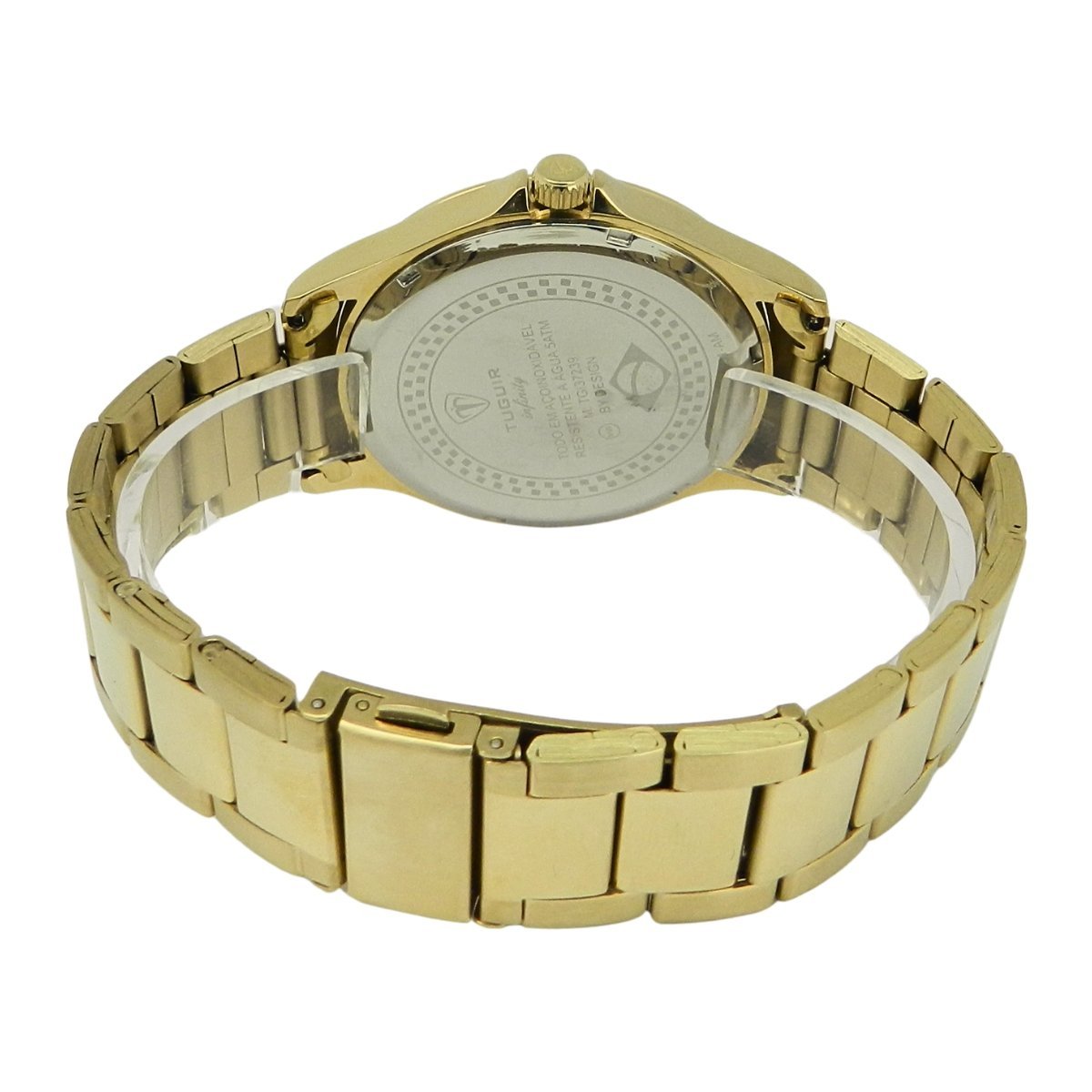 Relógio Masculino de Aço Tuguir Analógico Infinity TGI37239 Dourado e Preto (DCRE: 2026/08233-7) Dourado 6