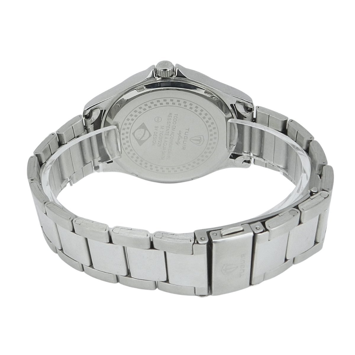Relógio Masculino de Aço Tuguir Analógico Infinity TGI37229 Prata e Ciano (DCRE: 2026/08233-7) Prata 6