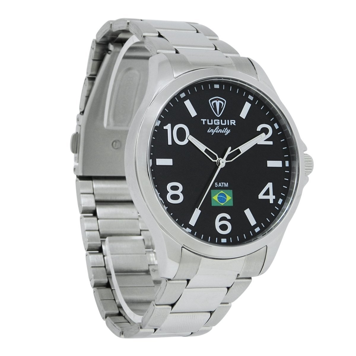 Relógio Masculino de Aço Tuguir Analógico Infinity TGI37225 Prata e Preto (DCRE: 2026/08233-7) Prata 4