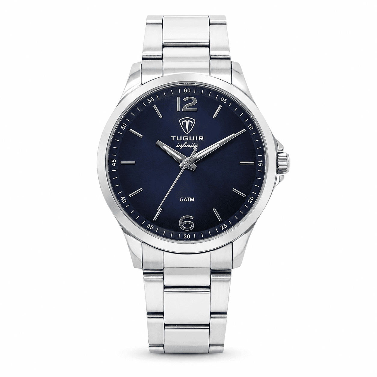 Relógio Masculino de Aço Tuguir Analógico Infinity TGI37219 Prata e Azul (DCRE: 2026/08233-7) Prata 2