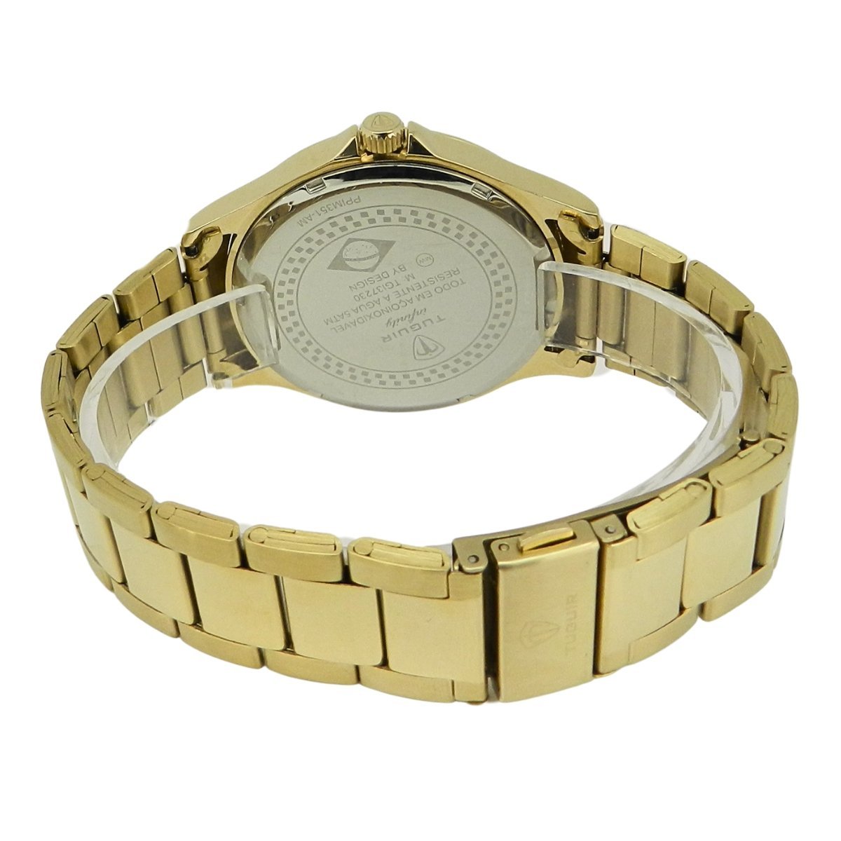 Relógio Masculino de Aço Tuguir Analógico Infinity TGI37230 Dourado e Preto (DCRE: 2026/08233-7) Dourado 6