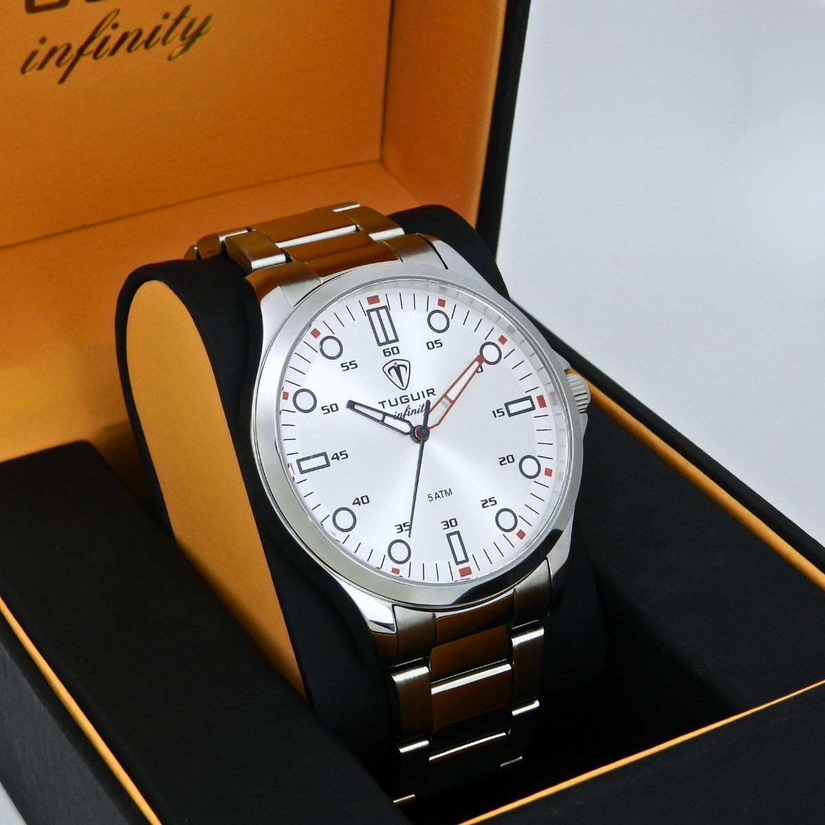 Relógio Masculino de Aço Tuguir Analógico Infinity TGI37216 Prata (DCRE: 2026/08233-7) Prata 3
