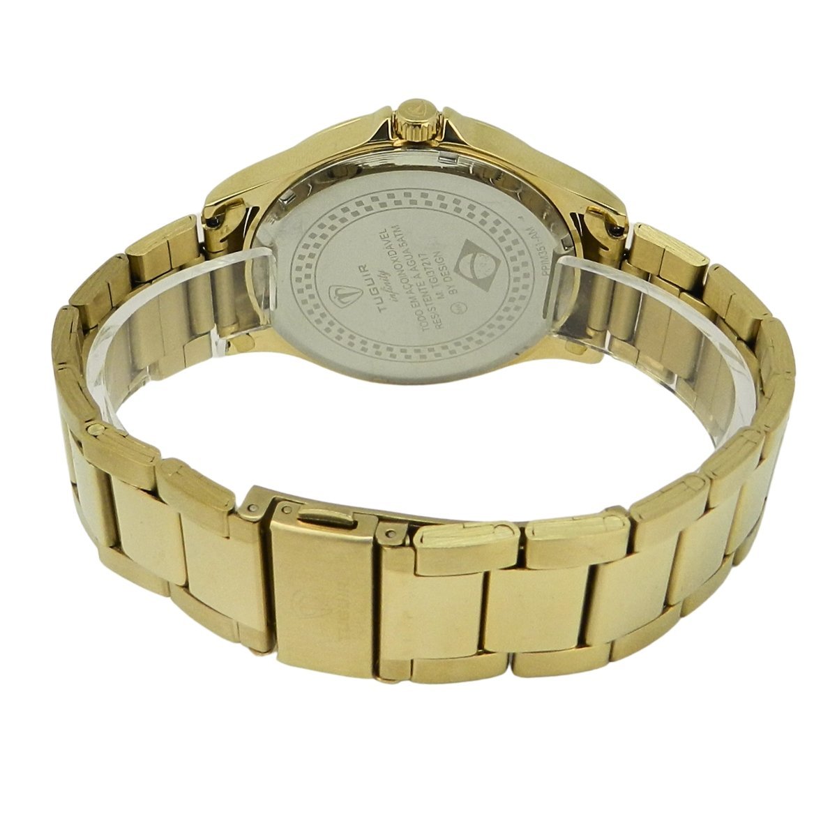 Relógio Masculino de Aço Tuguir Analógico Infinity TGI37217 Dourado e Preto (DCRE: 2026/08233-7) Dourado 6