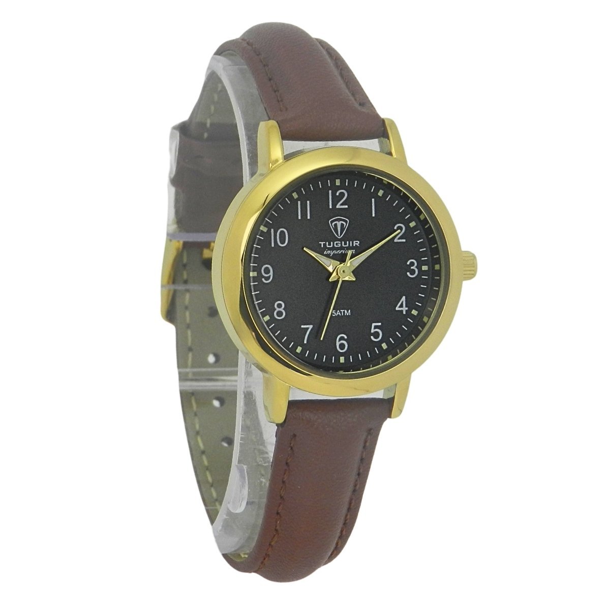 Relógio Feminino Tuguir Analógico Imperium TG30512 Preto e Marrom e Dourado (DCRE: 2026/07931-0) Dourado/Preto 3
