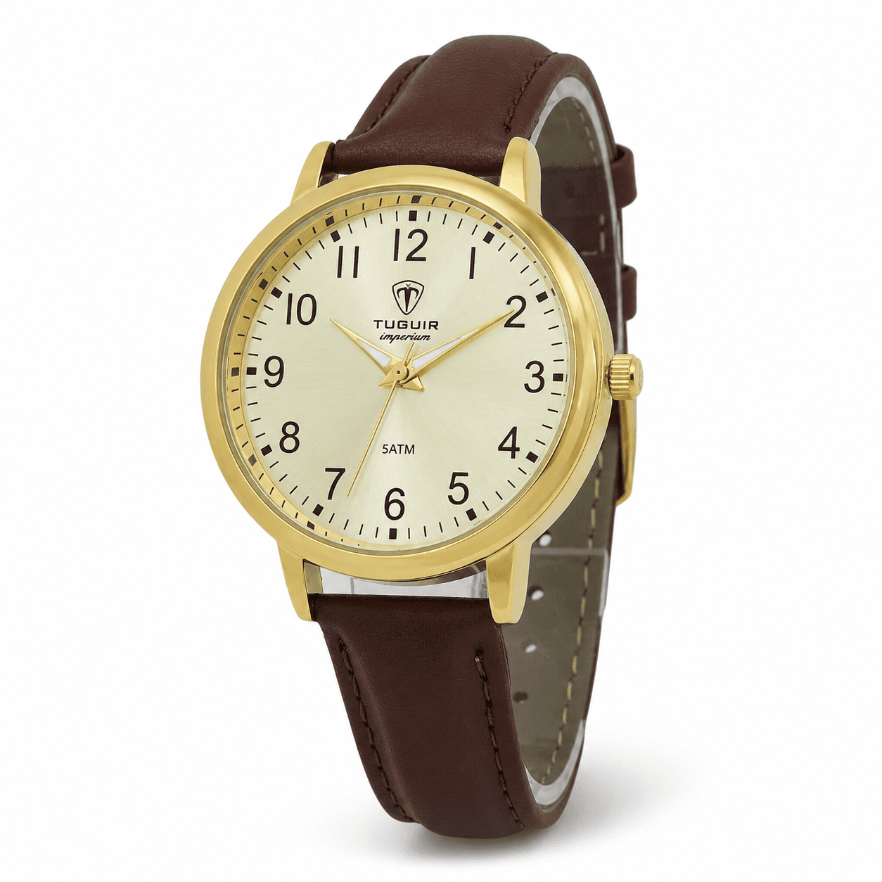 Relógio Unissex Tuguir Analógico Imperium TG30511 Dourado e Marrom (DCRE: 2026/07931-0) Dourado 2