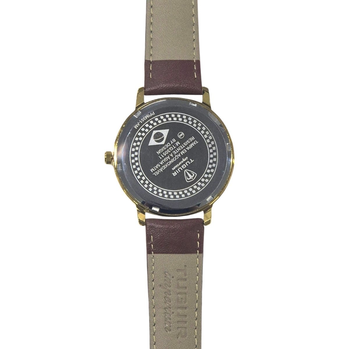 Relógio Unissex Tuguir Analógico Imperium TG30511 Dourado e Marrom (DCRE: 2026/07931-0) Dourado 4
