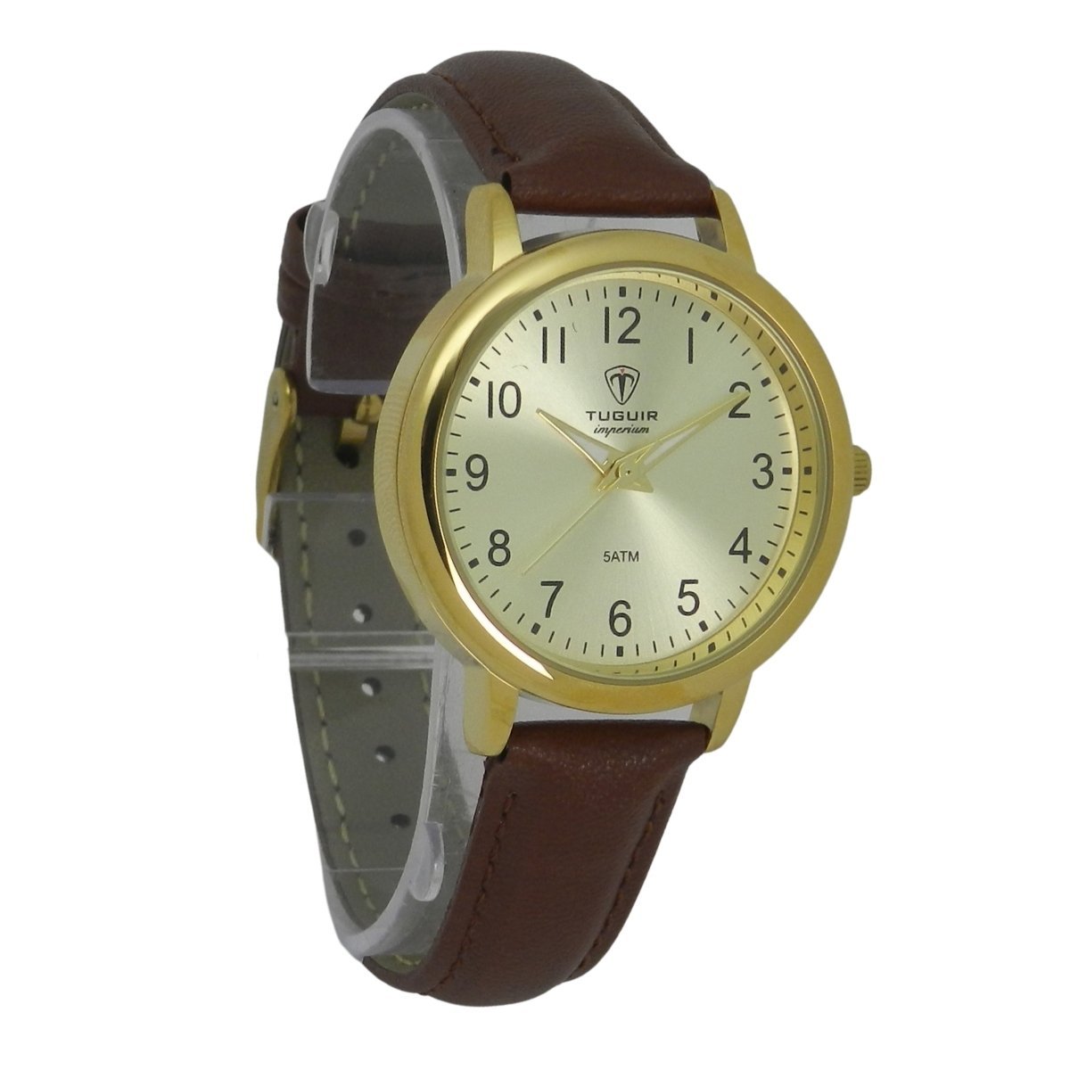 Relógio Unissex Tuguir Analógico Imperium TG30509 Dourado e Marrom (DCRE: 2026/07931-0) Dourado 3
