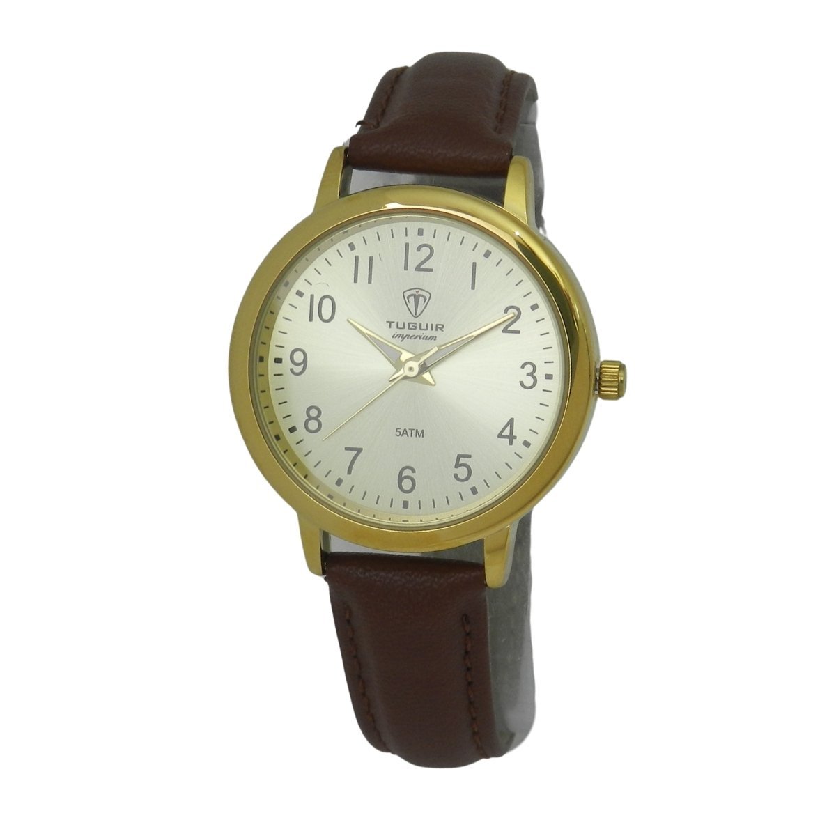 Relógio Unissex Tuguir Analógico Imperium TG30509 Dourado e Marrom (DCRE: 2026/07931-0) Dourado 4
