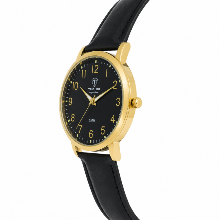 Relógio Unissex Tuguir Analógico Imperium TG30503 Preto e Dourado (DCRE: 2026/07931-0) Dourado/Preto 2