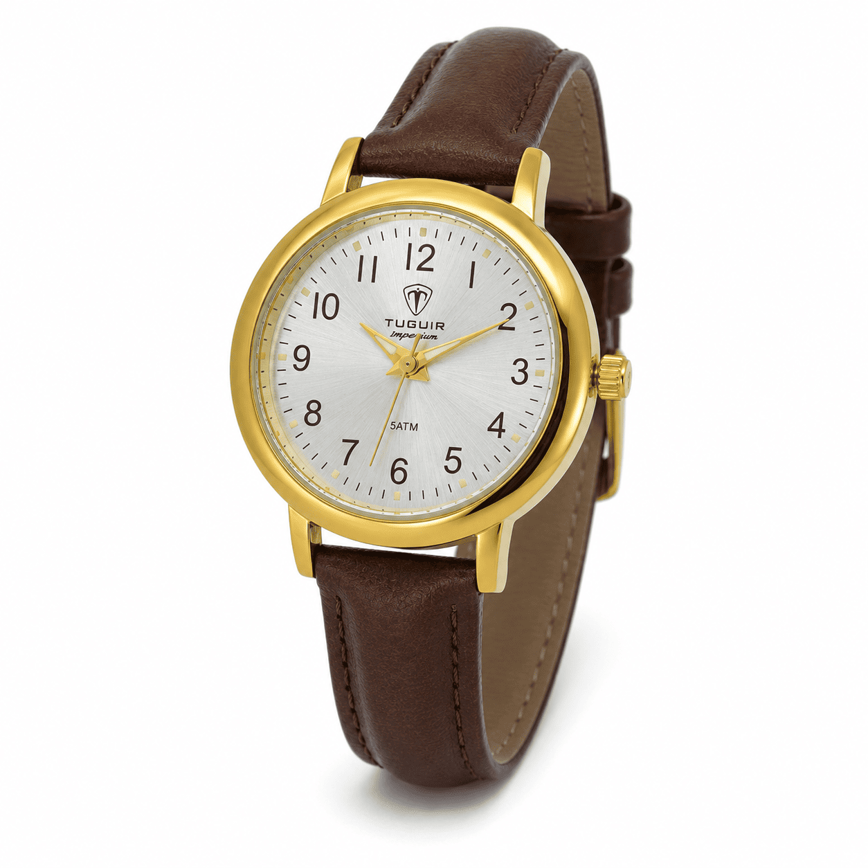 Relógio Feminino Tuguir Analógico Imperium TG30504 Dourado e Prata e Marrom (DCRE: 2026/07931-0)