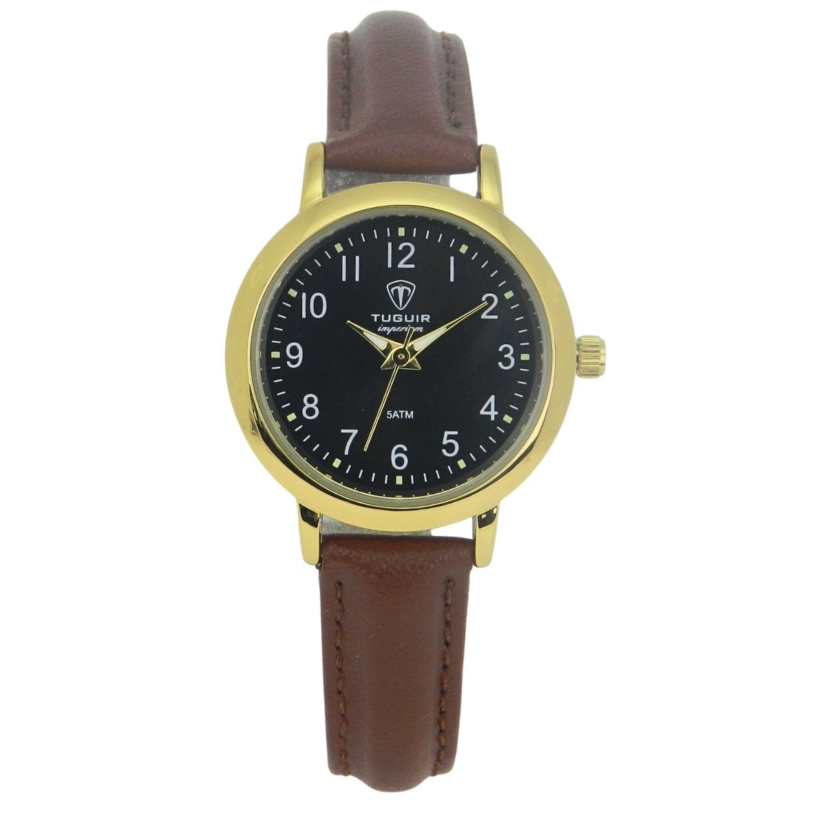 Relógio Unissex Tuguir Analógico Imperium TG30514 Preto e Marrom e Dourado (DCRE: 2026/07931-0) Dourado 2