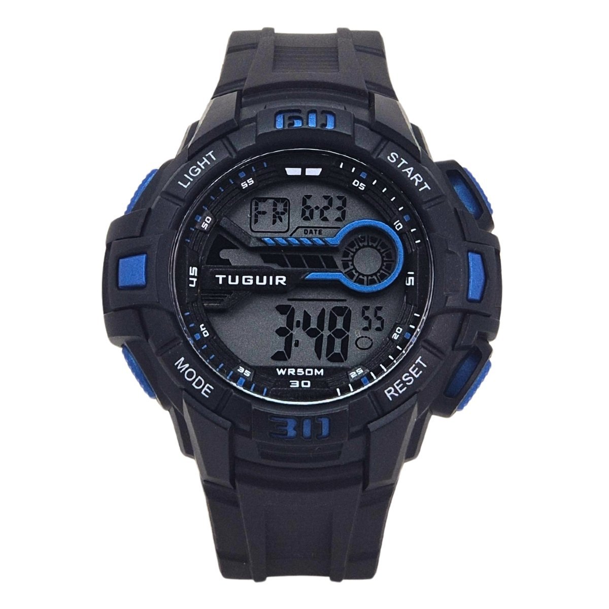 Relógio Masculino Tuguir Digital TG30464 Preto e Azul (DCRE: 2025/11114-7)