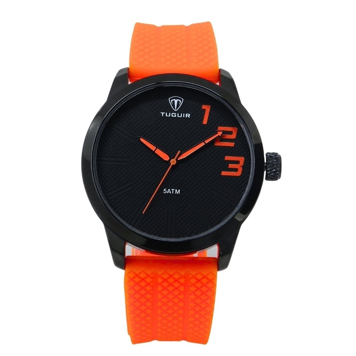 Relógio Masculino Tuguir Analógico TG224 Laranja e Preto (DCRE: 2023/04993-2)