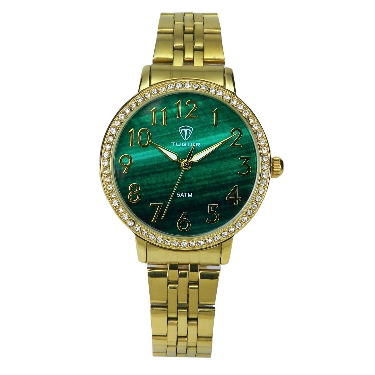 Relógio Feminino Tuguir Analógico TG178-1C Dourado e Verde (DCRE: 2025/15969-7)