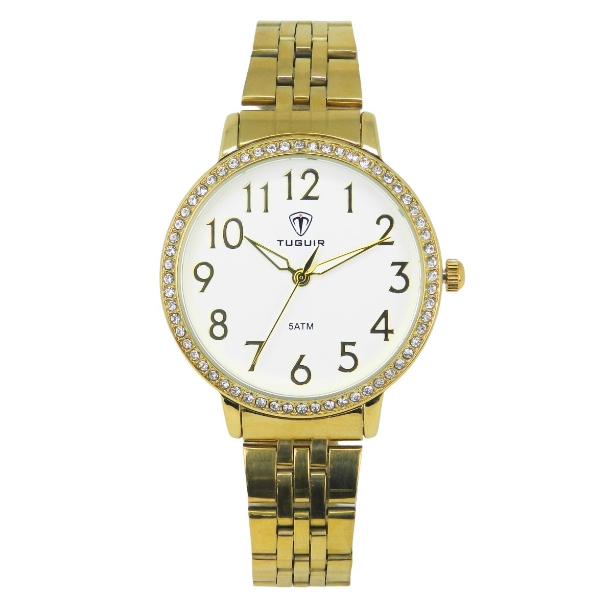 Relógio Feminino Tuguir Analógico TG178-2C Dourado e Branco (DCRE: 2025/15969-7)