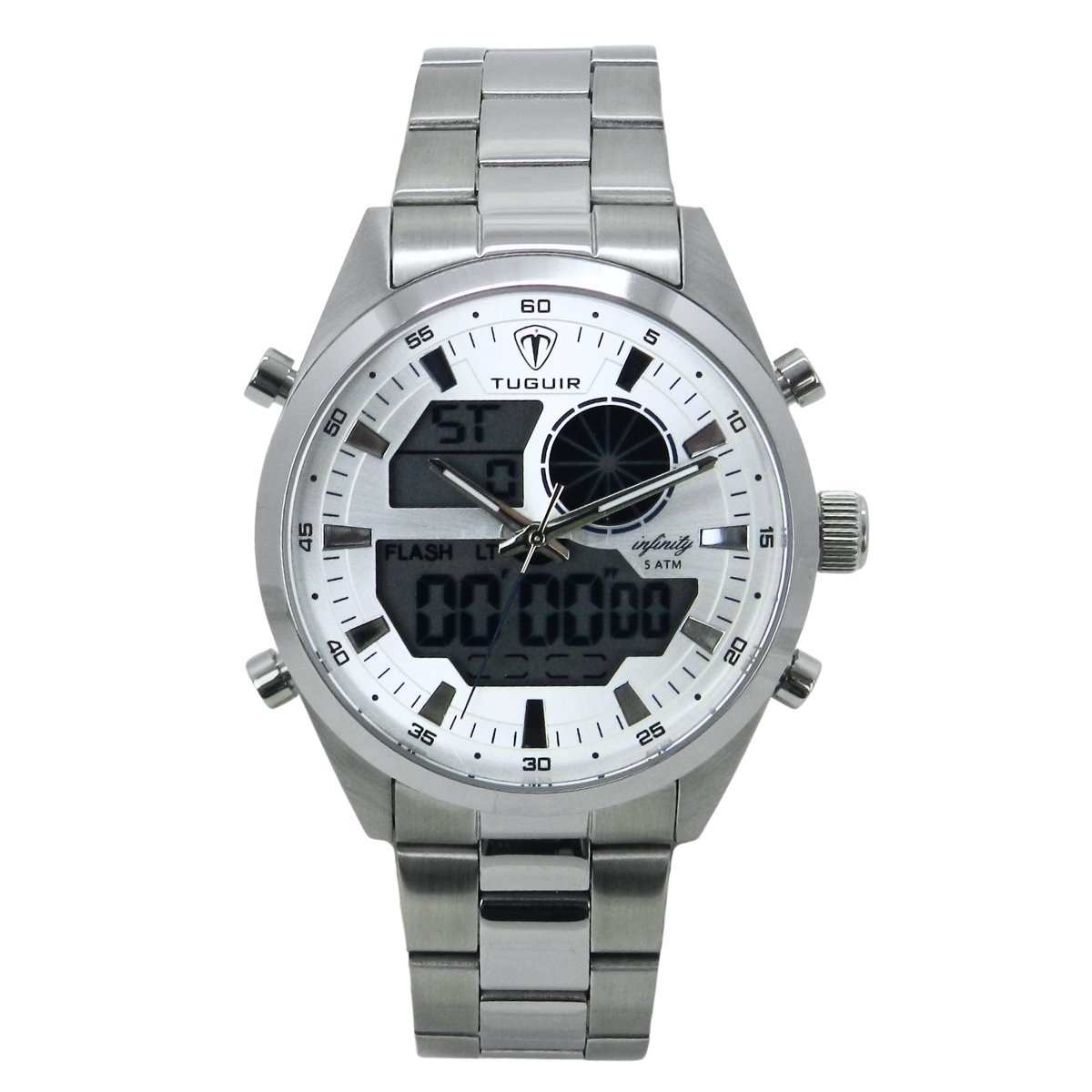 Relógio Masculino de Aço Tuguir AnaDigi Infinity GCS-1265 Prata (DCRE: 2024/14985-0)
