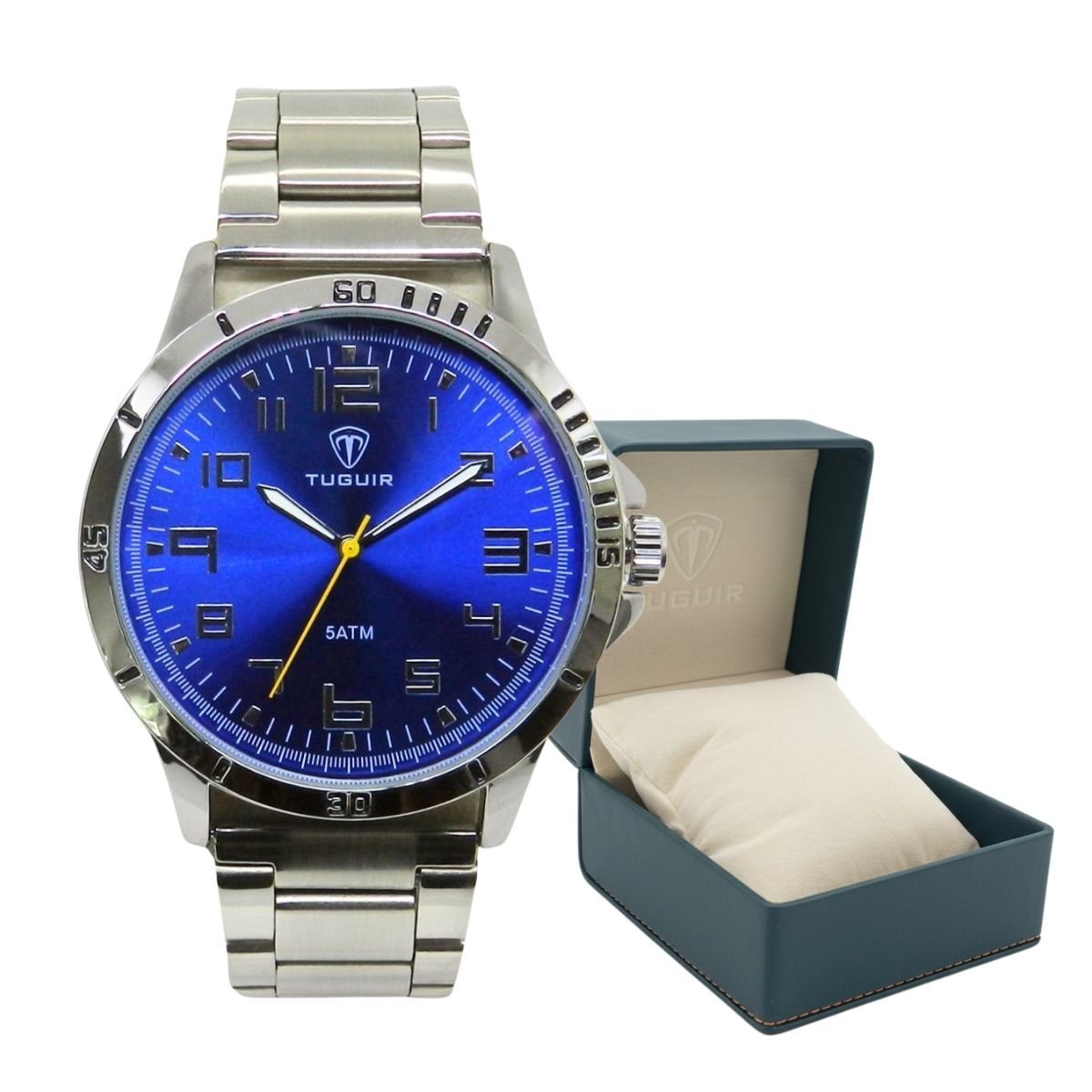 Relógio Masculino Tuguir Analógico TG222-1C Prata e Azul (DCRE: 2023/04993-2) Prata 2