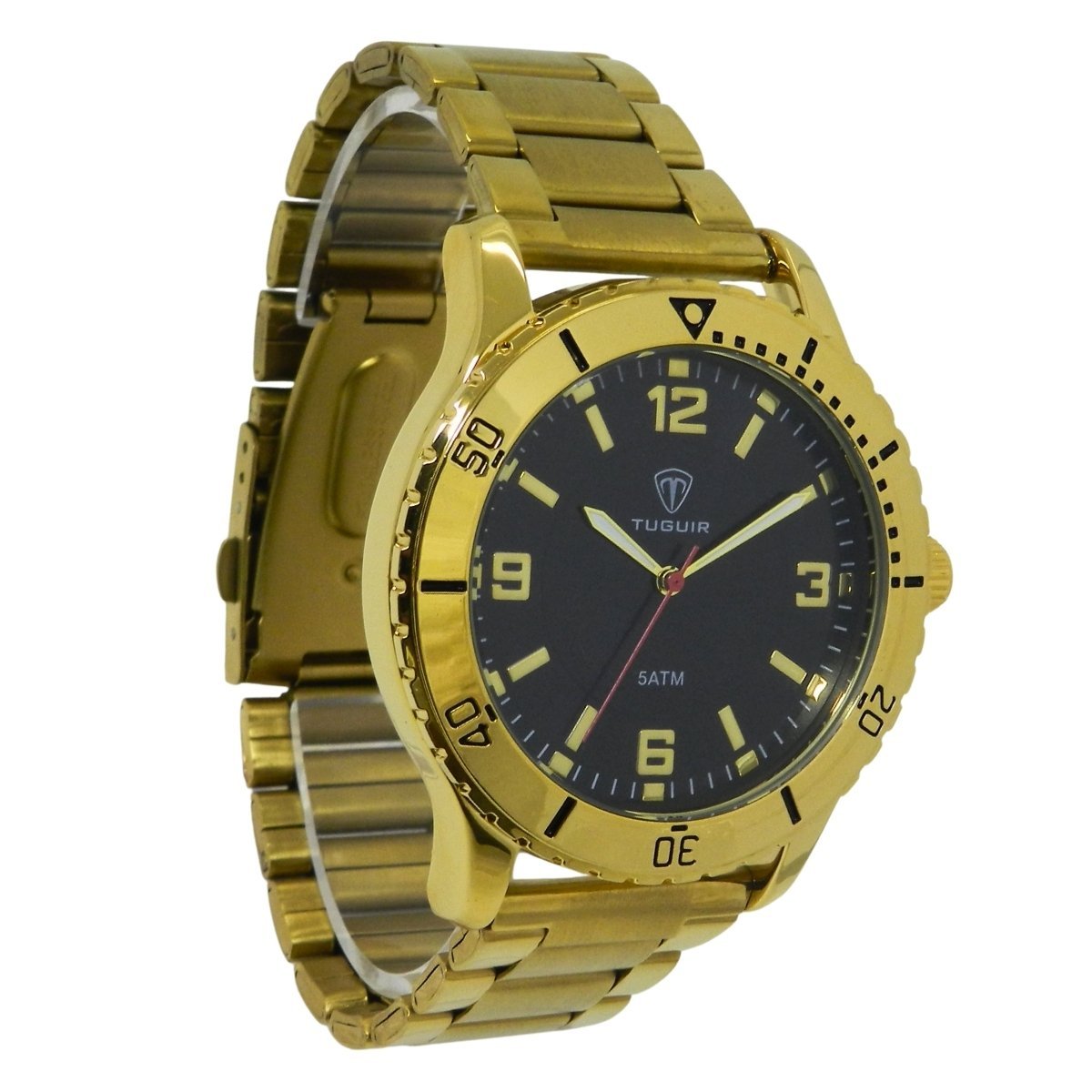Relógio Masculino Tuguir Analógico TG223-1C Dourado e Preto (DCRE: 2023/04544-9) Dourado 3