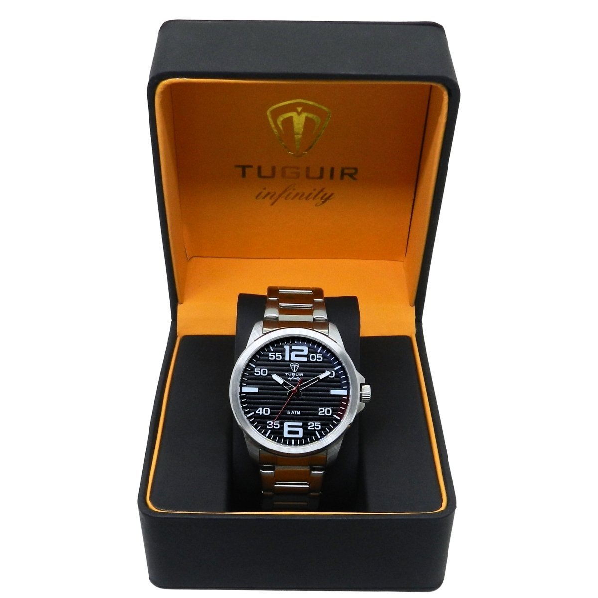 Relógio Masculino de Aço Tuguir Analógico Infinity 9169A Prata e Preto (DCRE: 2024/14948-5) Prata 2