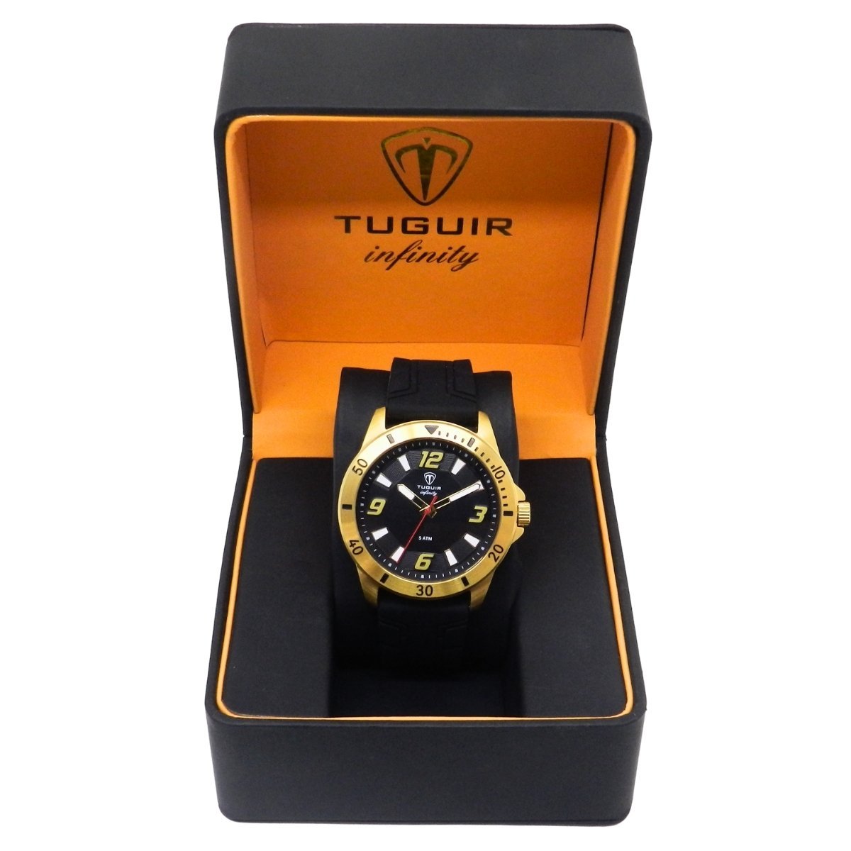 Relógio Masculino de Aço Tuguir Analógico Infinity 9169K Dourado e Preto (DCRE: 2024/14948-5) Dourado 2