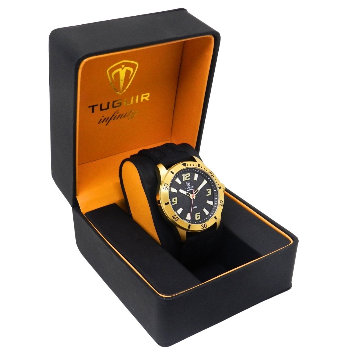 Relógio Masculino de Aço Tuguir Analógico Infinity 9169K Dourado e Preto (DCRE: 2024/14948-5) Dourado 3