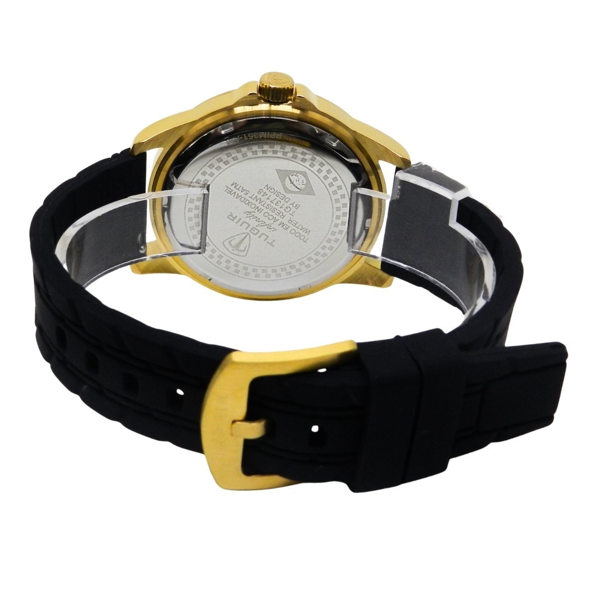 Relógio Masculino de Aço Tuguir Analógico Infinity 9169K Dourado e Preto (DCRE: 2024/14948-5) Dourado 6