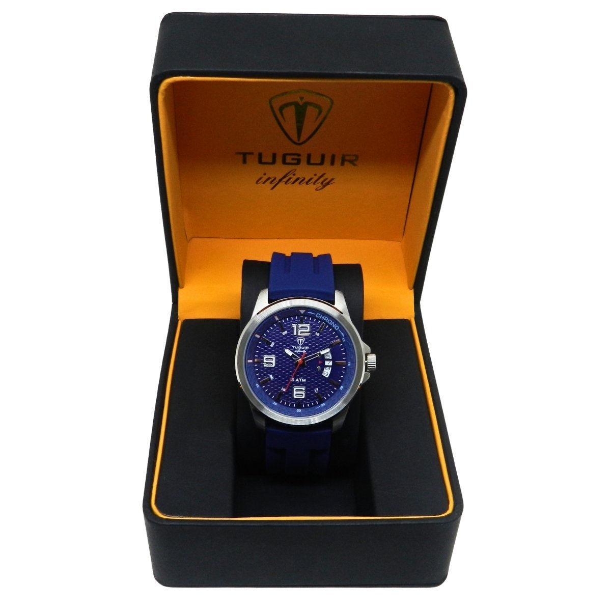 Relógio Masculino de Aço Tuguir Analógico Infinity 9169F Prata e Azul (DCRE: 2024/14948-5) Prata/Azul 5
