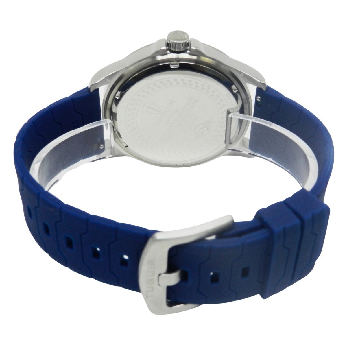 Relógio Masculino de Aço Tuguir Analógico Infinity 9169H Prata e Azul e Laranja (DCRE: 2024/14948-5) Prata/Azul 6