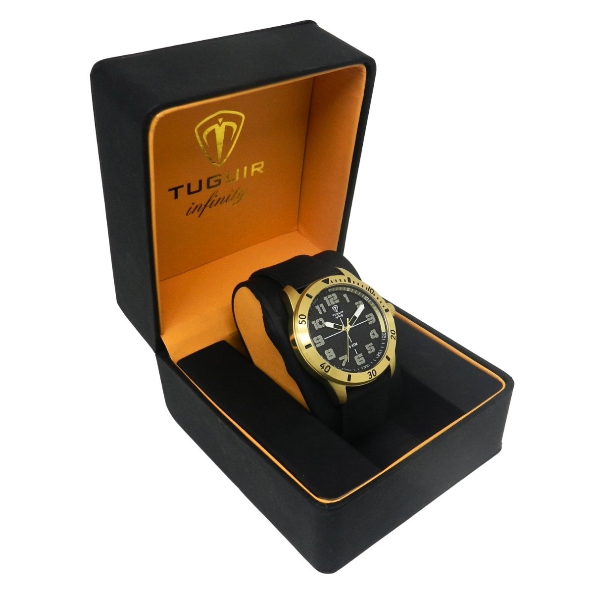 Relógio Masculino de Aço Tuguir Analógico Infinity 9169H Dourado e Preto (DCRE: 2024/14948-5) Dourado 3