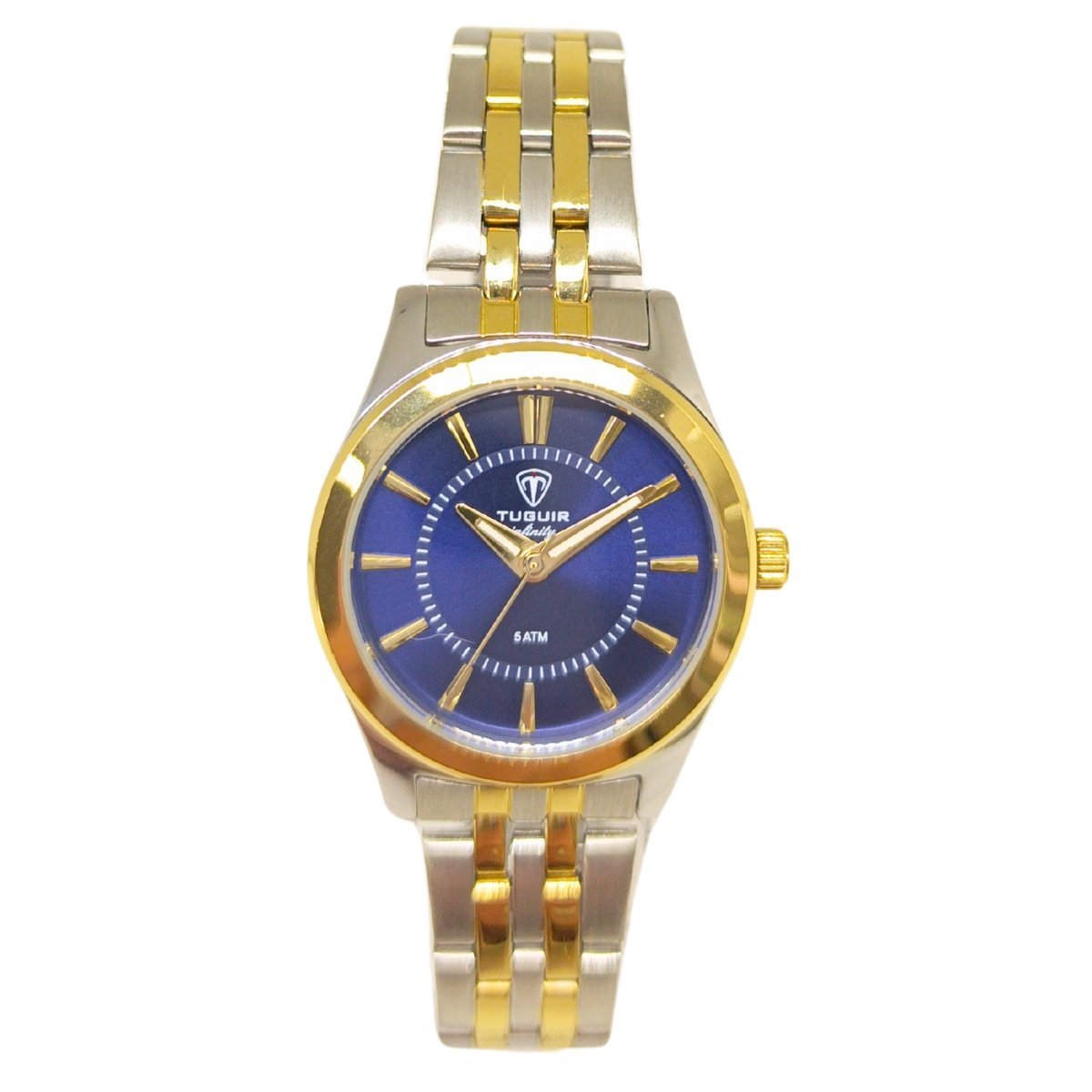 Relógio Feminino de Aço Tuguir Analógico Infinity 2462H Prata e Azul (DCRE: 2024/14953-1)