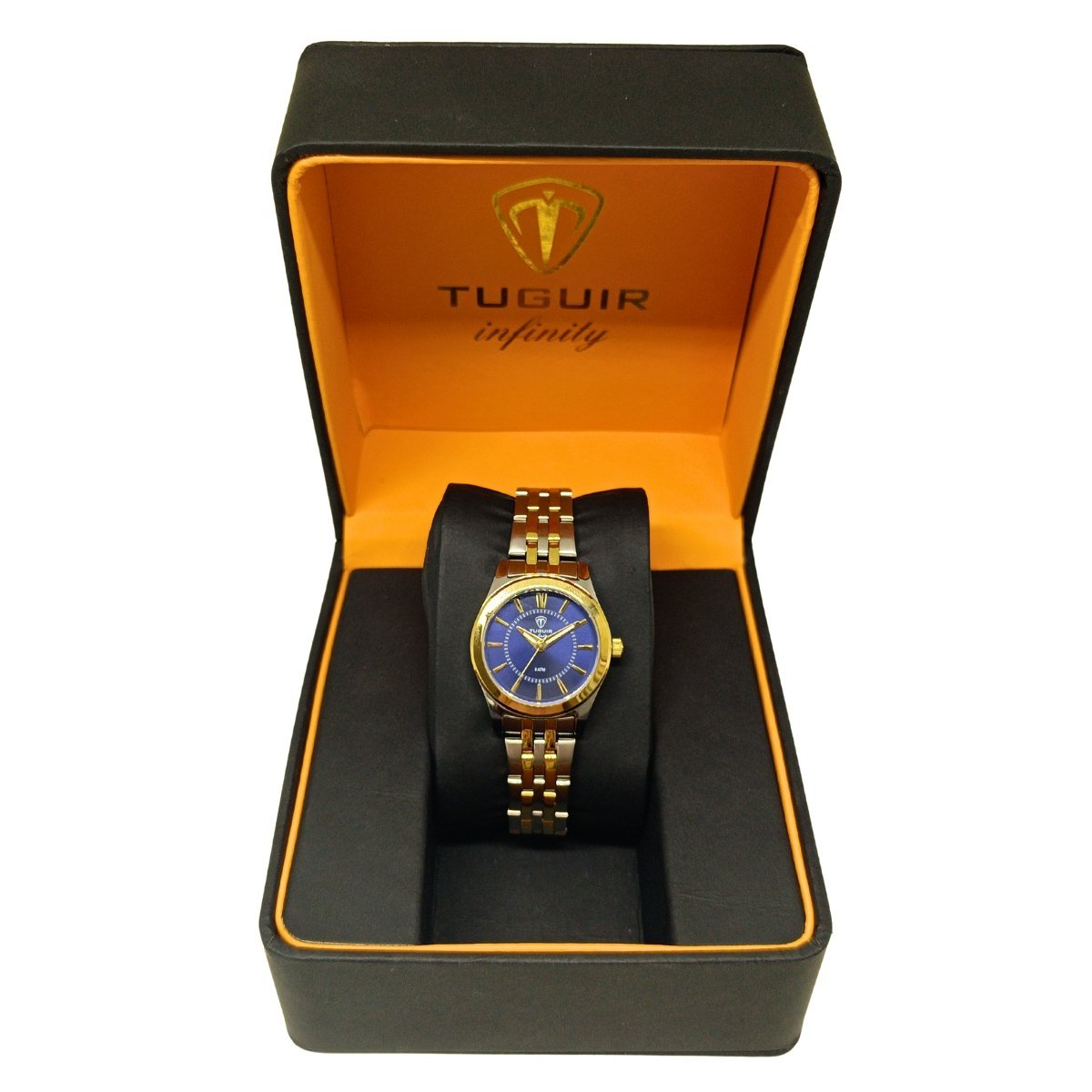 Relógio Feminino de Aço Tuguir Analógico Infinity 2462H Prata e Azul (DCRE: 2024/14953-1) Dourado 2