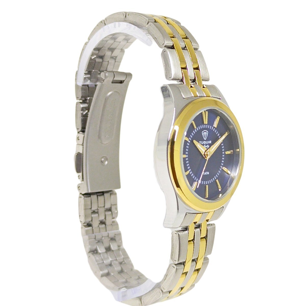 Relógio Feminino de Aço Tuguir Analógico Infinity 2462H Prata e Azul (DCRE: 2024/14953-1) Dourado 3