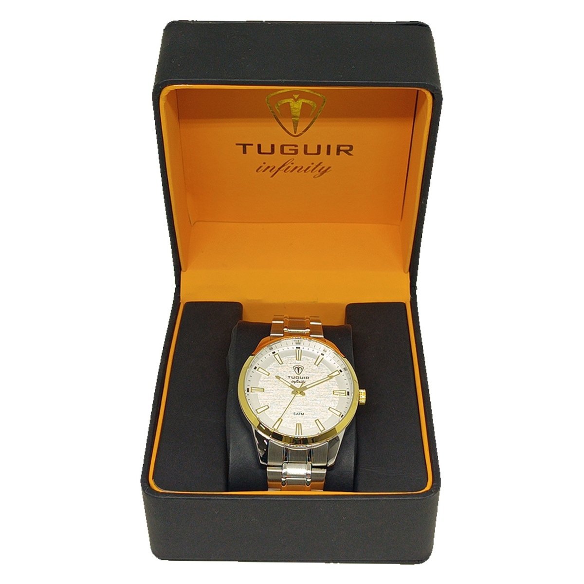 Relógio Masculino de Aço Tuguir Analógico Infinity 23-2229 Prata e Dourado (DCRE: 2024/14948-5) Prata 2
