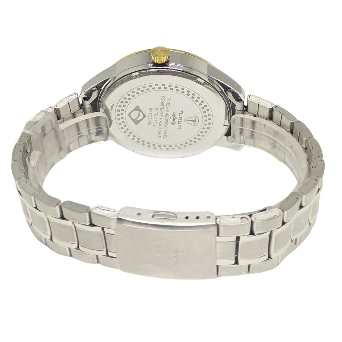 Relógio Masculino de Aço Tuguir Analógico Infinity 23-2229 Prata e Dourado (DCRE: 2024/14948-5) Prata 5