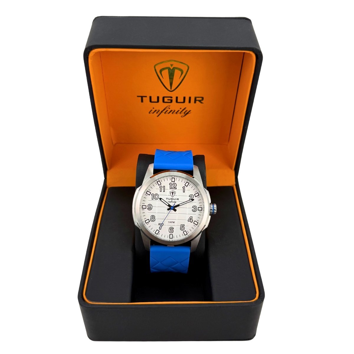 Relógio Masculino de Aço Tuguir Analógico Infinity 23-2236 Prata e Azul (DCRE: 2024/14948-5) Prata 2