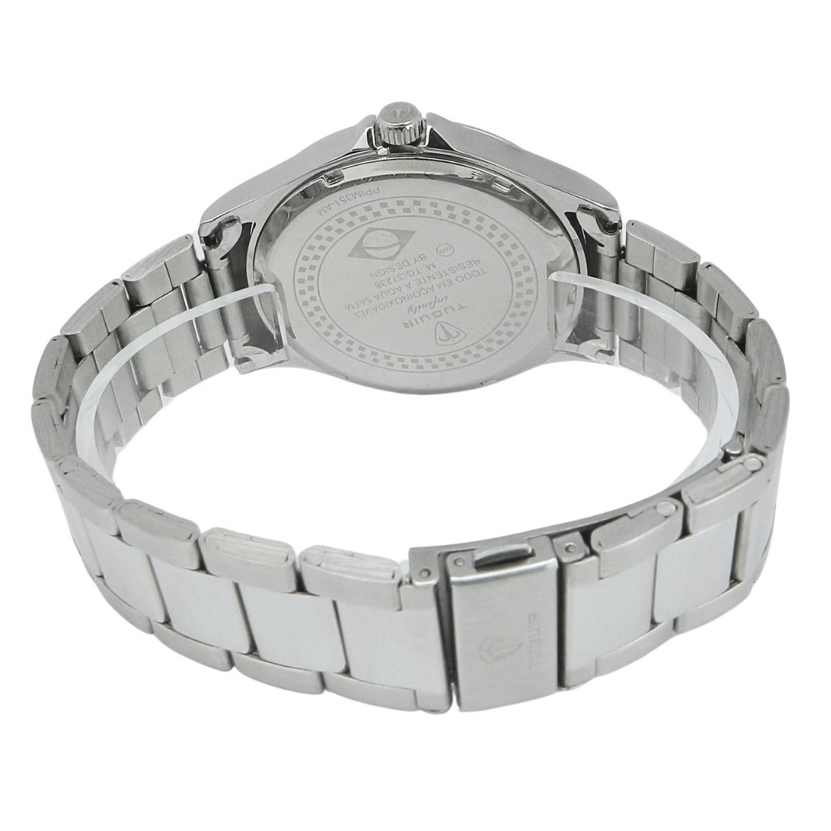 Relógio Masculino de Aço Tuguir Analógico Infinity TGI37238 Prata e Ciano (DCRE: 2026/08233-7) Prata 6