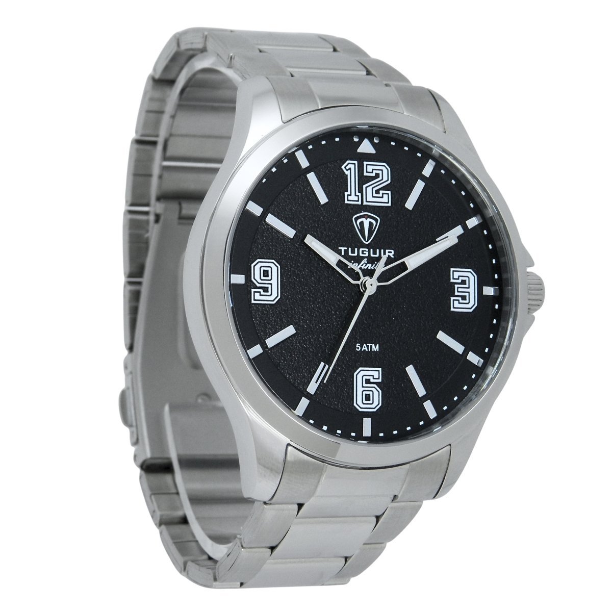 Relógio Masculino de Aço Tuguir Analógico Infinity TGI37234 Prata e Preto (DCRE: 2026/08233-7) Prata 5