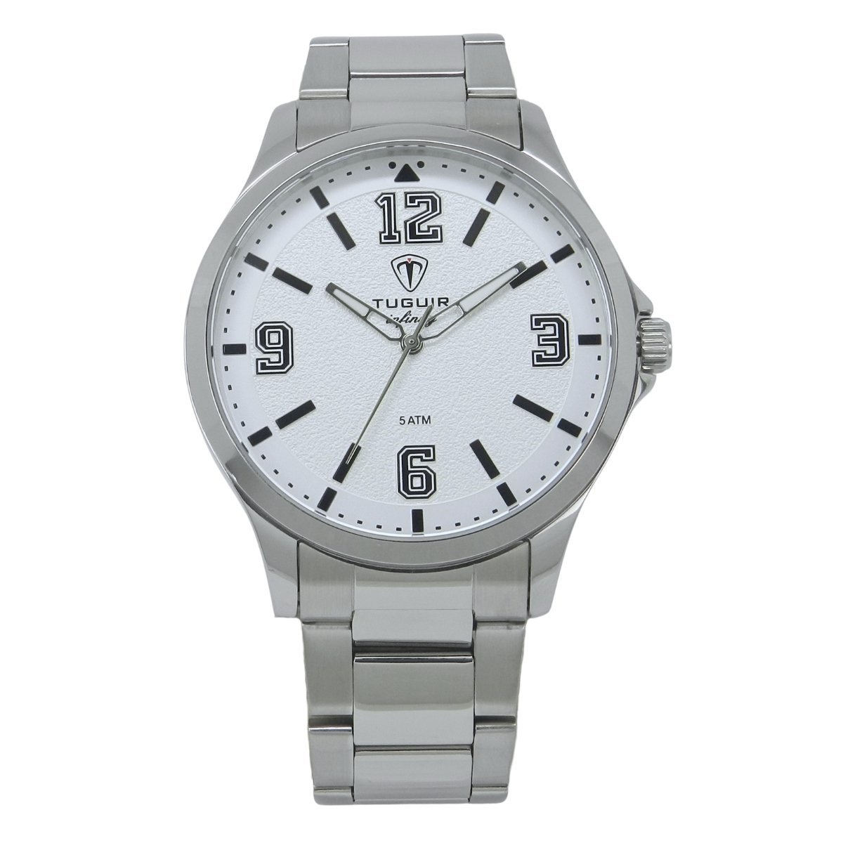 Relógio Masculino de Aço Tuguir Analógico Infinity TGI37235 Prata e Branco (DCRE: 2026/08233-7)