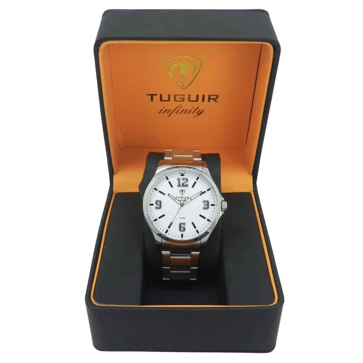 Relógio Masculino de Aço Tuguir Analógico Infinity TGI37235 Prata e Branco (DCRE: 2026/08233-7) Prata 2