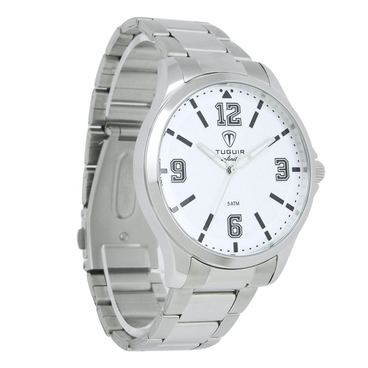 Relógio Masculino de Aço Tuguir Analógico Infinity TGI37235 Prata e Branco (DCRE: 2026/08233-7) Prata 4
